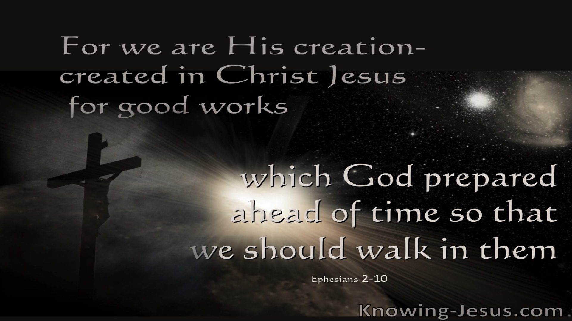 Ephesians 2:10 We Are His Workmanship (black)